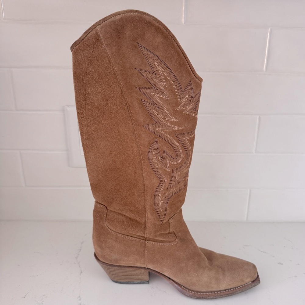 Vic Matie Brown Cowgirl Boots Size 36